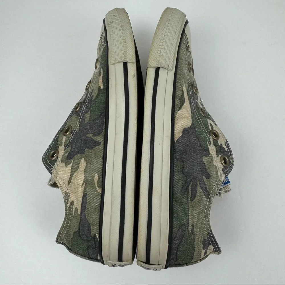 Converse All Star Shoes. Junior Size 2 unisex Camo Laceless Olive Khaki 660976C